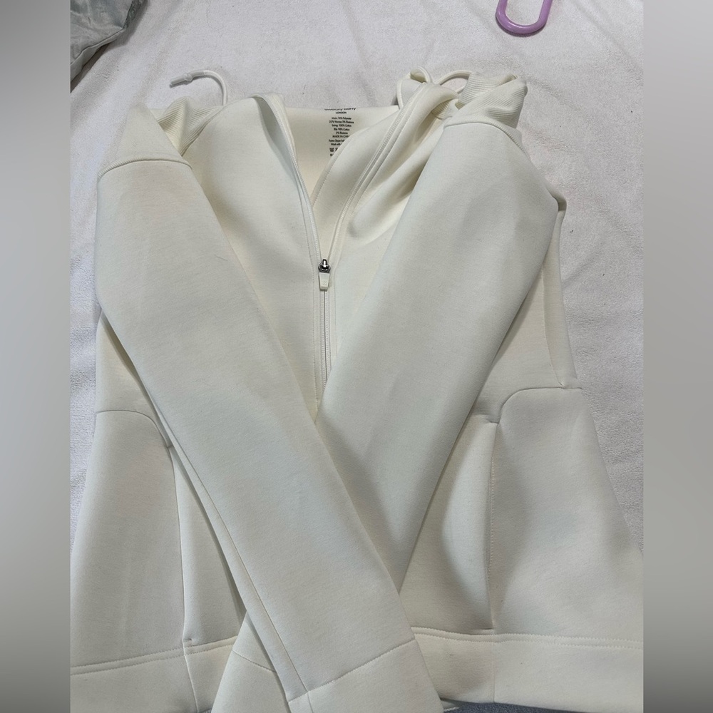 New sweaty Betty zip up sweater in white